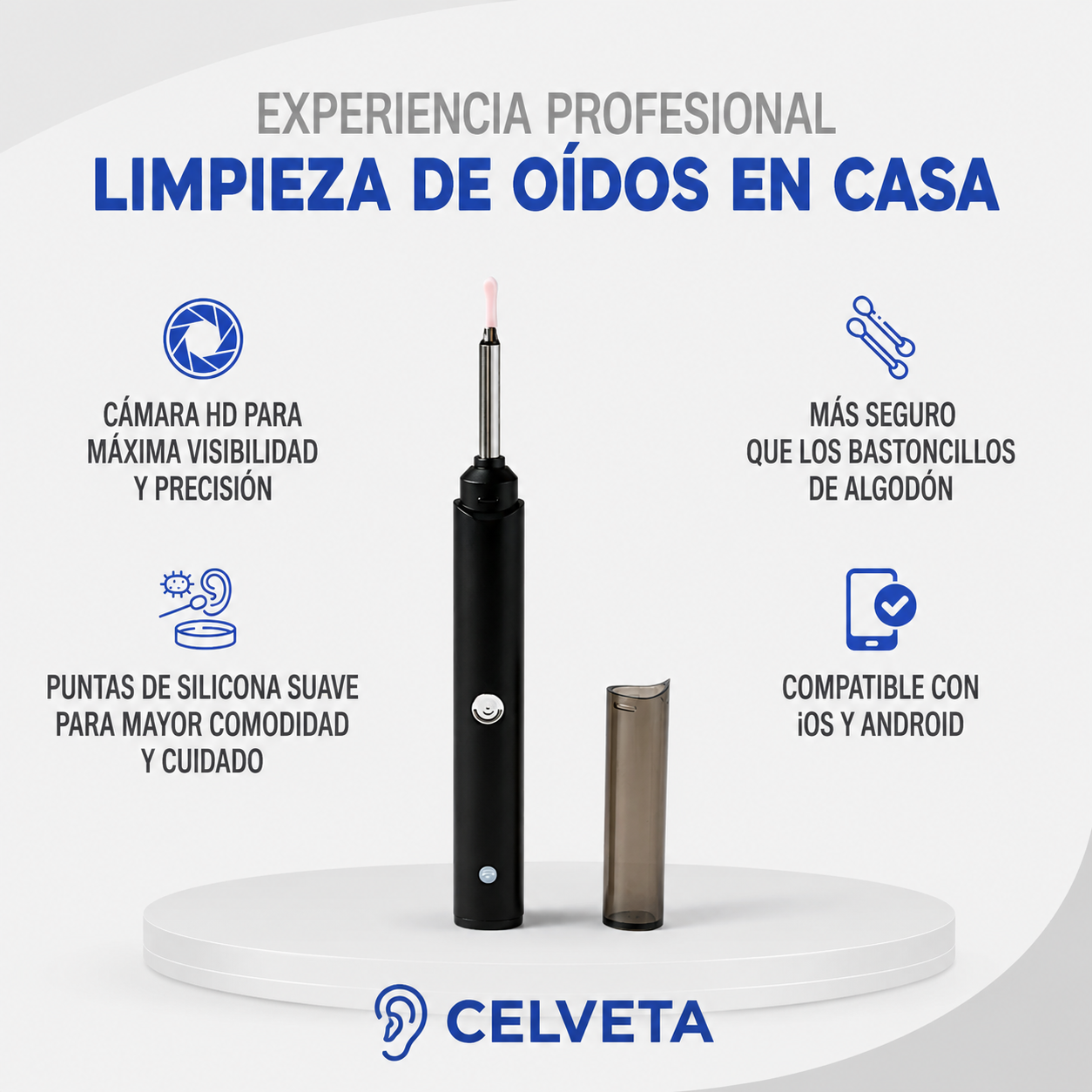 Celveta™ - Limpiador de Oídos con Cámara HD